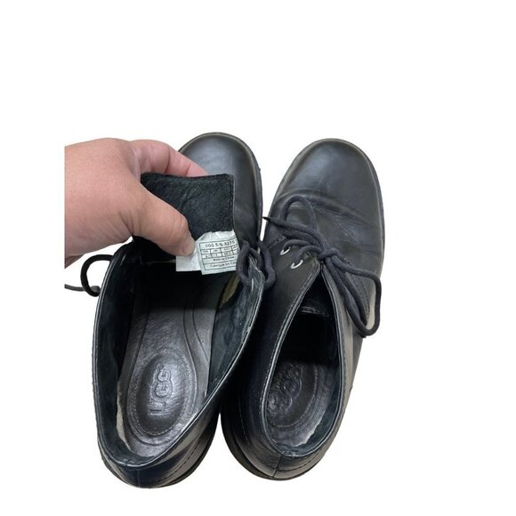 UGG Australia Leighton Chukka Desert Leather Boots Black 3275 Men\'s Size US 8 main image 6